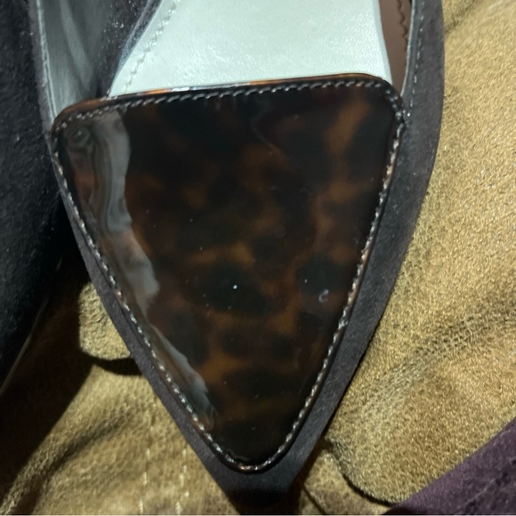 Anne Klein Womens Brown Tortoise AKMedley Suede Low Heel Pump Size 8 Career - Picture 4 of 7